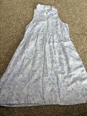 abercrombie kids Lavender Floral Button-Front Sleeveless Dress